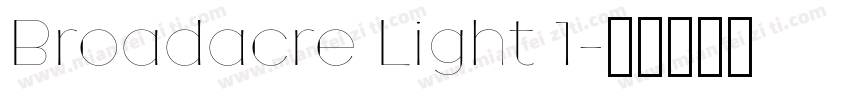 Broadacre Light 1字体转换